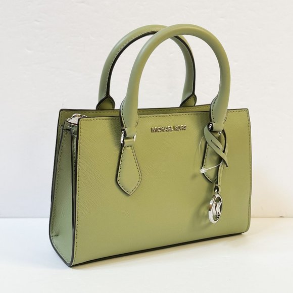 Michael Kors Sheila Small Satchel Shoulder Crossbody Bag Light Sage - Picture 6 of 12